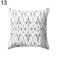 Load image into Gallery viewer, Black and White Geometric Throw Pillow Case Home Cool Square Soft Waist Rest Pillowcase