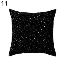 Load image into Gallery viewer, Black and White Geometric Throw Pillow Case Home Cool Square Soft Waist Rest Pillowcase