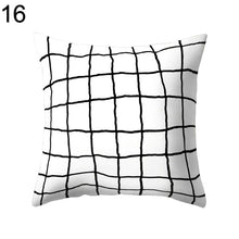 Load image into Gallery viewer, Black and White Geometric Throw Pillow Case Home Cool Square Soft Waist Rest Pillowcase