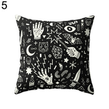 Load image into Gallery viewer, Black and White Geometric Throw Pillow Case Home Cool Square Soft Waist Rest Pillowcase