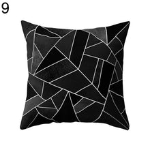 Load image into Gallery viewer, Black and White Geometric Throw Pillow Case Home Cool Square Soft Waist Rest Pillowcase