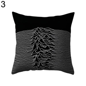 Black and White Geometric Throw Pillow Case Home Cool Square Soft Waist Rest Pillowcase