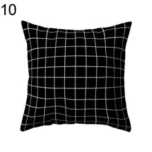 Load image into Gallery viewer, Black and White Geometric Throw Pillow Case Home Cool Square Soft Waist Rest Pillowcase