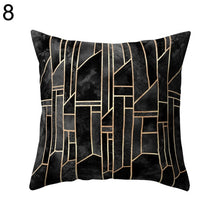 Load image into Gallery viewer, Black and White Geometric Throw Pillow Case Home Cool Square Soft Waist Rest Pillowcase