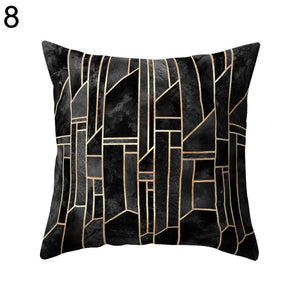 Black and White Geometric Throw Pillow Case Home Cool Square Soft Waist Rest Pillowcase