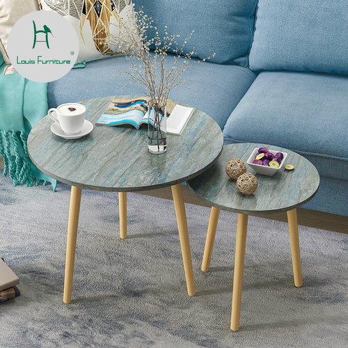 Coffee Tables Simple Mini Nordic Convenient Sofa Modern Circular Practical Natural