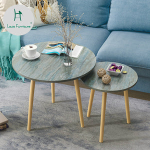 Coffee Tables Simple Mini Nordic Convenient Sofa Modern Circular Practical Natural