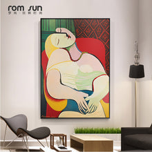 Load image into Gallery viewer, Picasso Dreaming Woman Abstract Canvas Painting Art Wall Pictures
