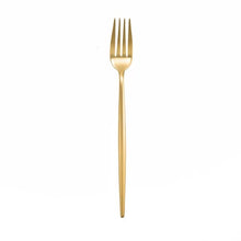 Load image into Gallery viewer, 304 Stainless Steel Western Silverware cutlery Set Noble Fork Knife Dessert Dinnerware Kitchen Food Tableware Pure Gold Coffee