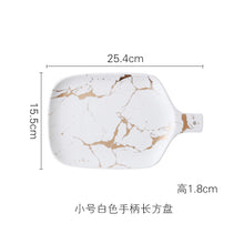 Load image into Gallery viewer, Best Gold Marble Glazes Ceramic Party Tableware Set Porcelain Breakfast Plates Dishes Noodle Bowl Coffee Mug Cup For Decoration