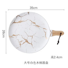 Load image into Gallery viewer, Best Gold Marble Glazes Ceramic Party Tableware Set Porcelain Breakfast Plates Dishes Noodle Bowl Coffee Mug Cup For Decoration