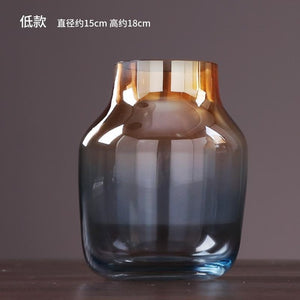 Glass vase Nordic creative home restaurant flower arrangement flower sample decoration