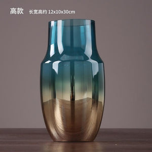 Glass vase Nordic creative home restaurant flower arrangement flower sample decoration