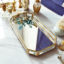 Load image into Gallery viewer, Makeup tray glass jewelry storage decoration living room coffee table decorations wedding decoration cake tools