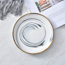 Load image into Gallery viewer, Gold Marble Dinner Plates Salad Steak Plate Nordic Style Kitchen Tableware Dishes Breakfast Dessert Ceramic Tray Dish Xmas Gifts