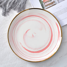 Load image into Gallery viewer, Gold Marble Dinner Plates Salad Steak Plate Nordic Style Kitchen Tableware Dishes Breakfast Dessert Ceramic Tray Dish Xmas Gifts