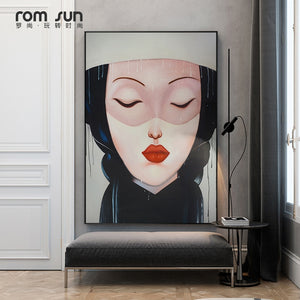 Abstract Abstinence Lady Lil Peep Canvas Poster Print For Living Room Dining Room Painting On The Wall Home Decoration Pop Art