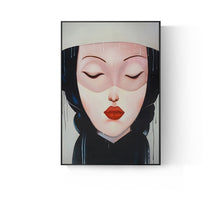 Load image into Gallery viewer, Abstract Abstinence Lady Lil Peep Canvas Poster Print For Living Room Dining Room Painting On The Wall Home Decoration Pop Art