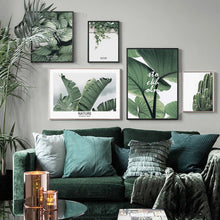 Load image into Gallery viewer, Canvas Painting Wall Art Print Tropical Big Leaves Nordic Posters And Prints Green Plant Kids Room Wall Pictures For Living Room