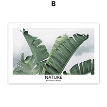 Load image into Gallery viewer, Canvas Painting Wall Art Print Tropical Big Leaves Nordic Posters And Prints Green Plant Kids Room Wall Pictures For Living Room