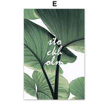 Load image into Gallery viewer, Canvas Painting Wall Art Print Tropical Big Leaves Nordic Posters And Prints Green Plant Kids Room Wall Pictures For Living Room