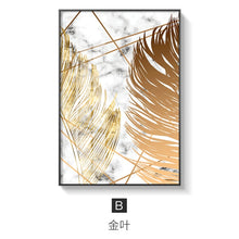 Load image into Gallery viewer, Golden Leaf Canvas Painting Wall Art Nordic Painting