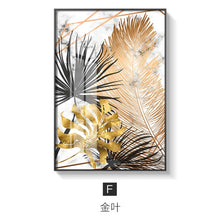 Load image into Gallery viewer, Golden Leaf Canvas Painting Wall Art Nordic Painting