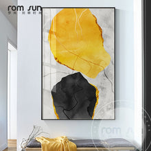 Load image into Gallery viewer, Abstract Strange Thing Yellow And Black Canvas Art Fashion Poster Print Painting On The Wall For Living Room Cuadros Decoracion