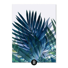 Load image into Gallery viewer, ART ZONE Modern Green Tropical Plant Leaves Canvas Art Print Poster Nordic Green Plant Wall Art Pictures Kids Room Decor Poster