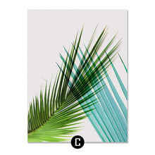 Load image into Gallery viewer, ART ZONE Modern Green Tropical Plant Leaves Canvas Art Print Poster Nordic Green Plant Wall Art Pictures Kids Room Decor Poster