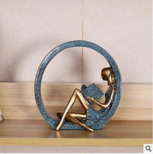 Load image into Gallery viewer, European Resin Figures Livingroom Office Desktop Beauty Abstract Statue Ornament Home Furnishing Decoration Crafts Wedding gift