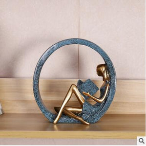 European Resin Figures Livingroom Office Desktop Beauty Abstract Statue Ornament Home Furnishing Decoration Crafts Wedding gift