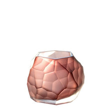 Load image into Gallery viewer, Coloured glass vase Manual grinding carved  Modern StyleTabletop Flower vase Geometric wedding vases home decoration accessories