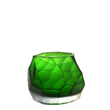 Load image into Gallery viewer, Coloured glass vase Manual grinding carved  Modern StyleTabletop Flower vase Geometric wedding vases home decoration accessories