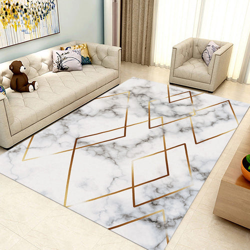 Nordic Geometric Marble Carpets Living Room Large Rugs Sofa Coffee Table Mat Bedroom Yoga Pad Rectangular Bedside Carpet Blanket