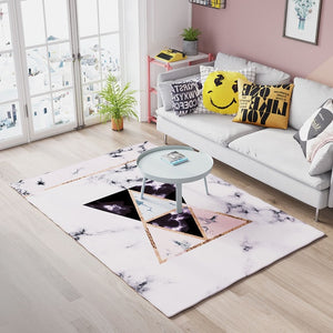 Nordic Geometric Marble Carpets Living Room Large Rugs Sofa Coffee Table Mat Bedroom Yoga Pad Rectangular Bedside Carpet Blanket