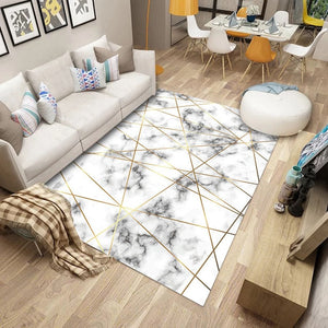 Nordic Geometric Marble Carpets Living Room Large Rugs Sofa Coffee Table Mat Bedroom Yoga Pad Rectangular Bedside Carpet Blanket