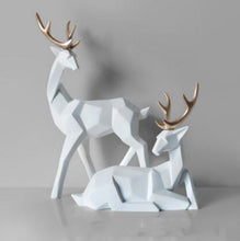 Load image into Gallery viewer, Nordic Style Creative 3D Solid Geometry Lucky Deer Ornaments Resin Craft Home Furnishing Decoration Office Desktop Figurines Art