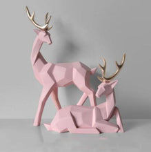 Load image into Gallery viewer, Nordic Style Creative 3D Solid Geometry Lucky Deer Ornaments Resin Craft Home Furnishing Decoration Office Desktop Figurines Art