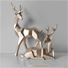 Load image into Gallery viewer, Nordic Style Creative 3D Solid Geometry Lucky Deer Ornaments Resin Craft Home Furnishing Decoration Office Desktop Figurines Art