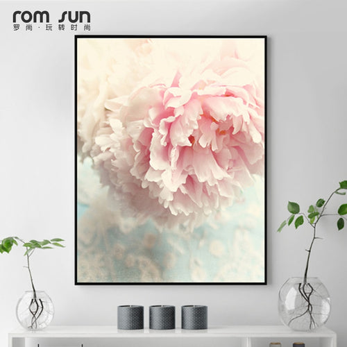 Nordic Style Pink Peony Canvas Painting Poster Modern Decor Wall Art Picture For Living Room Bedroom Dinning Room Aisle Entrance