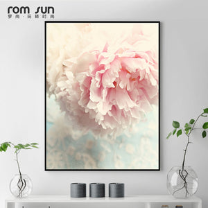 Nordic Style Pink Peony Canvas Painting Poster Modern Decor Wall Art Picture For Living Room Bedroom Dinning Room Aisle Entrance