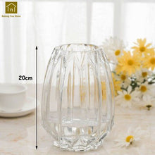 Load image into Gallery viewer, Geometric Glass Vase Table Transparent Vases Decoration Home Vaas Jarron Wazony Ozdobne Glass Modern Vase Flower Pot QAB064