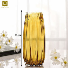 Load image into Gallery viewer, Geometric Glass Vase Table Transparent Vases Decoration Home Vaas Jarron Wazony Ozdobne Glass Modern Vase Flower Pot QAB064