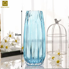 Load image into Gallery viewer, Geometric Glass Vase Table Transparent Vases Decoration Home Vaas Jarron Wazony Ozdobne Glass Modern Vase Flower Pot QAB064