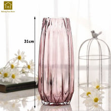 Load image into Gallery viewer, Geometric Glass Vase Table Transparent Vases Decoration Home Vaas Jarron Wazony Ozdobne Glass Modern Vase Flower Pot QAB064