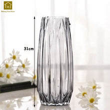 Load image into Gallery viewer, Geometric Glass Vase Table Transparent Vases Decoration Home Vaas Jarron Wazony Ozdobne Glass Modern Vase Flower Pot QAB064