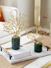 Load image into Gallery viewer, Modern Home Accessories Copper Gold Coral Ornaments Model Room Living Room Marble Crafts Decorations