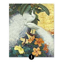 Load image into Gallery viewer, ART ZONE Peacock Art Canvas Painting Flower Feather Bird Pastoral Wall Art Print Poster Picture Living Room Home Decor Painting