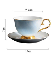 Load image into Gallery viewer, 300ml Hand painted High-grade Coffee Cup Saucer Set European-style Marble Phnom Penh Ceramic afternoon tea Cup Free Shipping